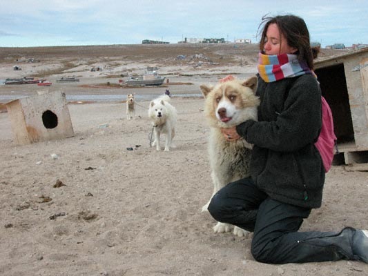 Zoe with Huskie